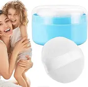 Empty and Powder Container for Body, Soft Powder Case with , Portable Bathroom Dusting Storage, Loose Powder Containers, Dust Container with Sof