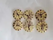 Victorian Trading 7 "Trimming Stones" Faded Rose Clock Buttons 28O