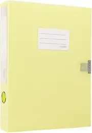 Filing Envelopes A4 File Archive Box 55mm Large Capacity Contract Folder Office Supplies Data Storage Box Plastic Folders(Yellow)