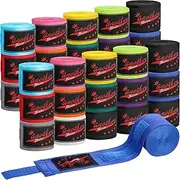 30 Pcs Boxing Wraps for Hand 180 Inch Boxing Hand Wraps Bulk Martial Arts Sports Handwraps for Boxing Kickboxing Mexican Style Hand Wraps for Muay Thai MMA Kickboxing Training Gym