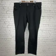 NWT Buffalo David Bitton Black Archer Slim Stretch Soft Touch Pants Size 42x34