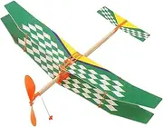 Biplane Model Kit | Colorful Biplane Model Kit | Hand Launch Glider | Rubber Band Powered Airplane Toy | Aircraft Building Set for Learning and Fun | Educational STEM Toy for Boys and Girls