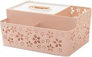 Tissue Storage Box Modern Square Tissue Box Holder and Reusable Tissue Box Tissue Holder Napkin Dispenser for Home Office Restaurant Desks Tissue Box Cover (Color : Pink)
