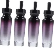 DEARMAMY 4Pcs Refillable Glass Essential Oil Bottles with Droppers Versatile Travel Jars for Aromatherapy Perfumes Liquids for Makeup Bags the Go Use