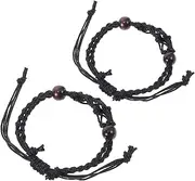 [HAPINARY] 2pcs Handwoven Friendship Bracelet Elastic Rope Elastic Cord Jewelry Pouch for Diy Crystal Bracelet Holder