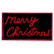 Gibson Gifts Neon USB LED Merry Christmas Sign Stand Home/Room Decor 18x30cm