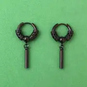 Circle Bar Dangle Drop Earrings for Men Women,Hoop Earrings