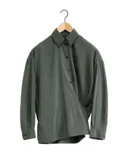 draped silk blend shirt FR42 Black