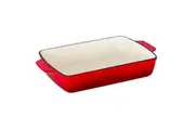 Healthy Choice Enamelled Cast Iron 38.5x23cm Rectangular Roaster (3.4L) - Red
