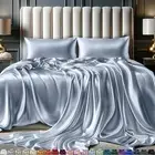 Satin Sheets King Size Bed Set 4 Pcs - Elegant Satin Bed Sheets W/ 15 Inch