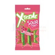 Xtreme Sour Straps Watermelon Flavour Candy Lollies Pack 160g X 12 Bags