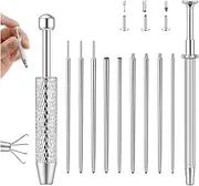 [Beautidots] 11PCS Piercing Ball Grabber Tool Insertion Tapers for Changing Jewelry 14G 16G 18G 20G Piercing Tapers Ball Screw on Tools for Ear Nose Lip Jewelry Flat Back Earring Threader Insertion Tool Kit
