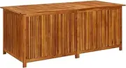 'vidaXL Large Garden Storage Box 175x80x75 cm - Acacia Wood Construction - Water-Resistant Bag Inside - Brown