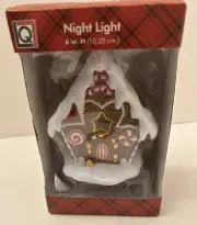 Christmas Gingerbread House Plug In Wall Night Light New In Box