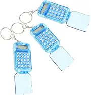 WHAMVOX 3 Pcs Mini Transparent Flip Calculator Keychain Pocket Sized Cute School Supplies Durable Reliable for Students Stylish Versatile Use Convenient Carrying for Go Calculations