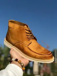 在飛比找Yahoo!奇摩拍賣優惠-Timberland 添柏嵐休閒戶外男靴 工裝男休閒短靴黃色