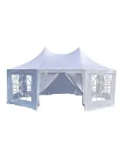 [Wallaroo] Wedding Gazebo Marquee with Sidewalls 6x4.5m in White