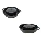 Grill Pan Hotpot and Grill Barbecue Griddle 2 in 1 for Garden Party Camping
