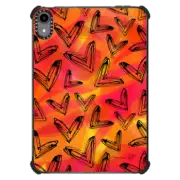 iPad mini (6th gen) iPad Impact Case Dripping Hearts B on FireRed