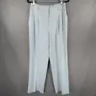 NWT House Of Harlow 1960 Pleated Textured Dress Trousers Pants Light Blue Sz 12