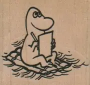Blob Writing 2 x 1 3/4" Rubber Stamp, Animal Stamp, Reptile Stamp