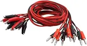 uxcell Double Alligator Clip to Banana Connector Audio Speaker Test Cable 1M Length 6 Pairs