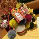 Beckoning Cat Keychain Fortune Lucky Cat Maneki Neko Keyring Feng Shui Gift Cute