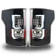 Winjet CTWJ-0440-GBC Black/Clear LED Taillights Gloss for 15 Ford F150
