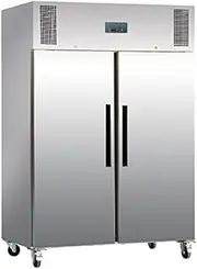 Polar 2 Door Upright Fridge 1200Ltr Stainless Steel