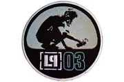 Linkin Park LP03 Woven Iron On Patch (Black/Grey) (One Size)