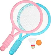 Abaodam 1 Set Badminton Set of Badminton Rackets with Shuttlecocks Lightweight Easy to Grip for Outdoor Sports Family Fun Activities