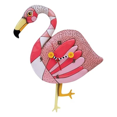 ALLEN DESIGN WALL CLOCK "CRAZY LEGS FLAMINGO " P1574