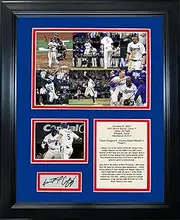 Framed Texas Rangers 2023 World Series Game 1 Corey Seager & Adolis Garcia Home Runs Facsimile Laser Engraved Signature Auto 11"x14" Baseball Photo Sig Collage