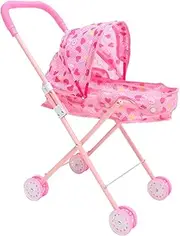 Baby Doll Stroller Accessory Mini Stroller for Doll House Elegant Design for Pretend Play
