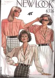 New Look Sewing Pattern 6316 Coat Jacket Pants Top Misses 8-18