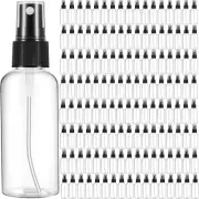 200 Pcs 2 Oz Plastic Mini Spray Bottles with Black Cap Clear Empty Fine Mist Spr