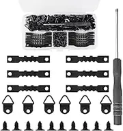 251 Pcs Picture Hanging Kit, Sawtooth Picture Frame Hanging Set,Multifarious Picture Hanging Kit Sawtooth Picture Hanger ,for Painting Photos Artwork Home Decoration (Black)