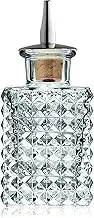 Cocktail Bitters Bottle - Vintage Square Glass Design with Cork and Stainless Steel Dasher Top - 3-Ounces Professional Bar Set Accessory Tool for Making Craft Cocktails