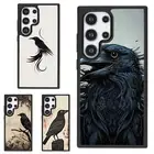 Aesthetic Case wireframe raven black bird For Samsung Galaxy Z Fold Flip 3 4 5 6