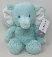 Carters 10” Aqua Blue Baby Elephant Plush Stuffed Animal 67294 NWT Super Soft
