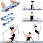 Meishen Nitpicker Stretching Straps Hamstring Stretcher Device Elastic Exercise Band Yoga mat Carrying Straps Leg Exercise Equipment Stretching Strap with Loops for Flexibility Stretch Strap 11 Loops,