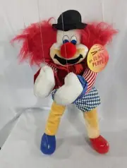 Vintage 1996 Shilla Walking Puppet Marionette String Plush Clown With Tags