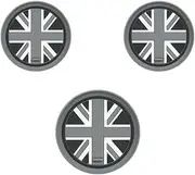 Mini R55 R56 R57 Car Cup Coaster, 3PCS Union Jack Car Cup Pad Groove Coaster Auto Non-Slip Mat Pad for Mini Cooper Clubman R55 R56 R57 Countryman (Grey Jack)