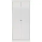 Hamptons 2 Door Broom Multipurpose Storage Pantry Cupboard 9210-WHT