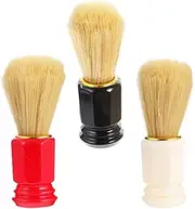 3 PCS Bristle Beard Brush for Men Durable Facial Cleaning Grooming Tools Comfortable Handle for and Whiskers Care Grooming Enthusiasts