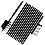 vidaXL Ground Drill with Handle 180 mm with Extension Tube 13 m Steel