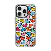 iPhone 16 Pro Clear Case MagSafe Compatible HEARTS BY ROMERO BRITTO