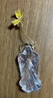 Vintage Acrylic Lucite Praying Angel Christmas Ornament 3"
