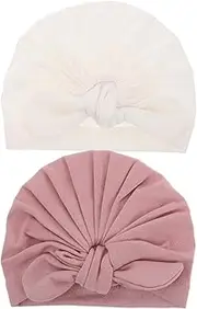 [SAFIGLE] Newborn Turban Hat Toddler Hat Boys Girls Baby Infant Cotton Beanies Bonnets Set