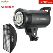 Godox SK300IIV Studio Flash Strobe with LED Modeling Lamp + 60*90cm Grid Softbox